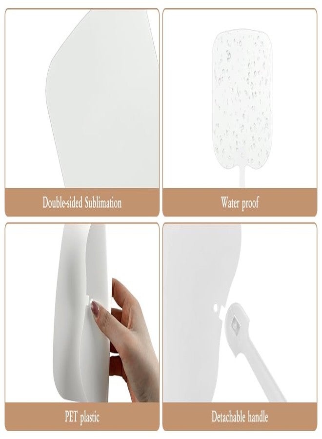LAIAMER 24 Pcs Sublimation Fans Blank, Double-Sided DIY Sublimation Hand Fans for Church Parties & Graduation Party Favors & Wedding Fan for Guests - Image 5